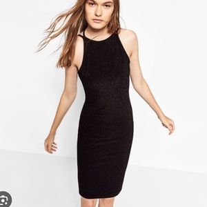 Zara trafaluc black mini dress